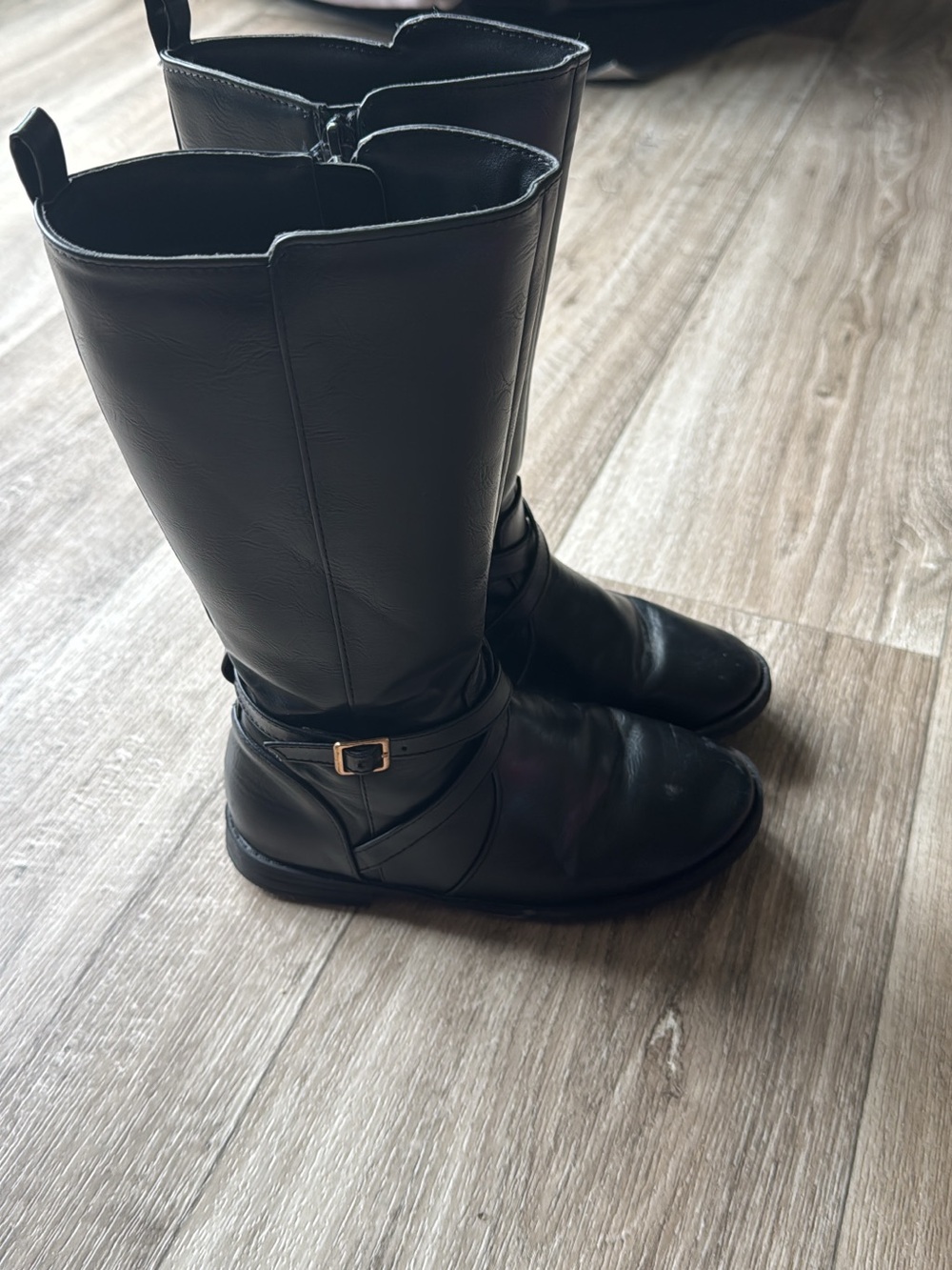 Classic girls Black Mid-Calf Riding Boots